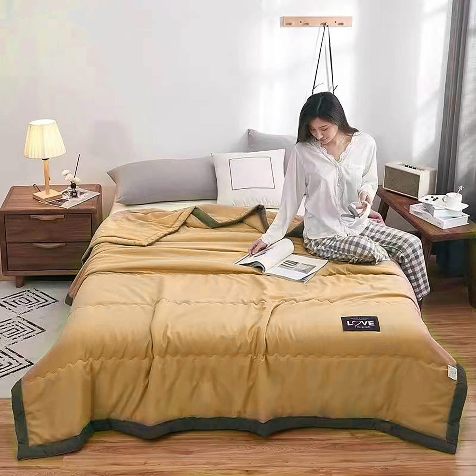 Zerbueate Couch Blanket Ice Blanket For All Season Lightweight Summer Cooler Quilt For Hot Sleepers And Night Sweats Cooler Comforter Double Cold Effect Blanket Cooler Fiber Soft Blanke Clearance Sale