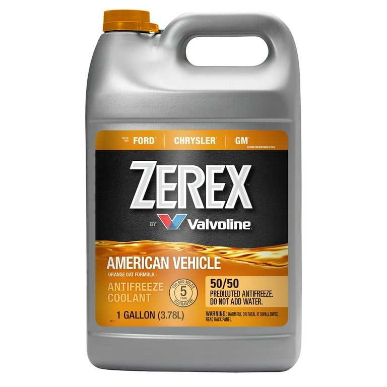 Zerex, Antifreeze Coolant, 1 Gallon, Ready-to-Use 50/50 Orange