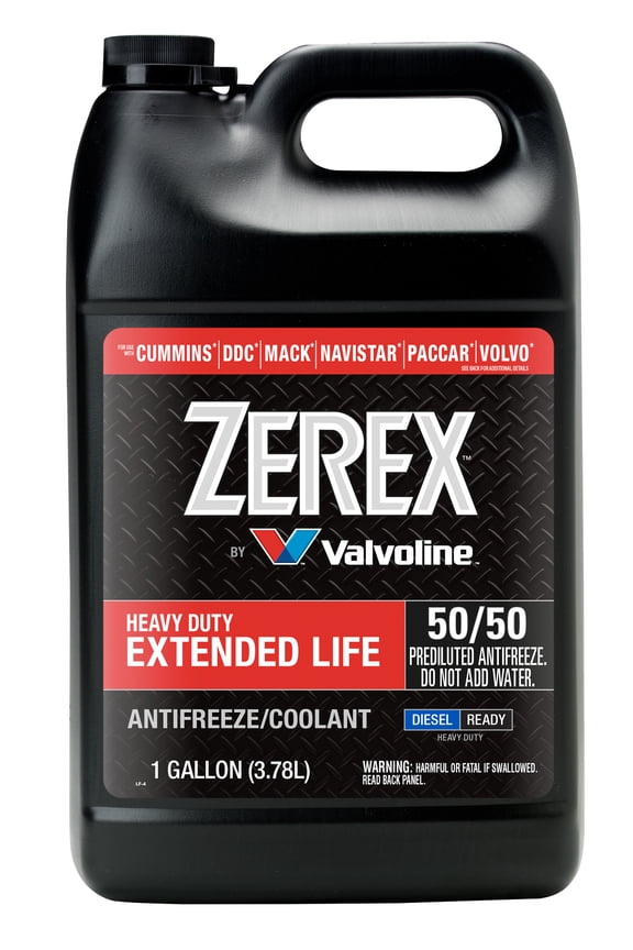 Zerex Extended Life Red Heavy Duty (HD) 50/50 Prediluted Ready-to-Use Antifreeze/Coolant 1 GA