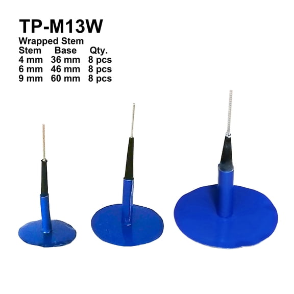 Zerint TP-M13W Tire Repair Patch Plug Kit,  Tire Puncture Repair Mushroom Plug (1/6" x 1 3/8", 1/4" x 1 3/4" and 3/8" x 2 3/8"  wrapped stem 8 pcs each)