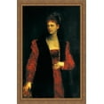 thumbnail image 1 of Zerline Gabillon 26x40 Large Gold Ornate Wood Framed Canvas Art by Hans Makart, 1 of 2