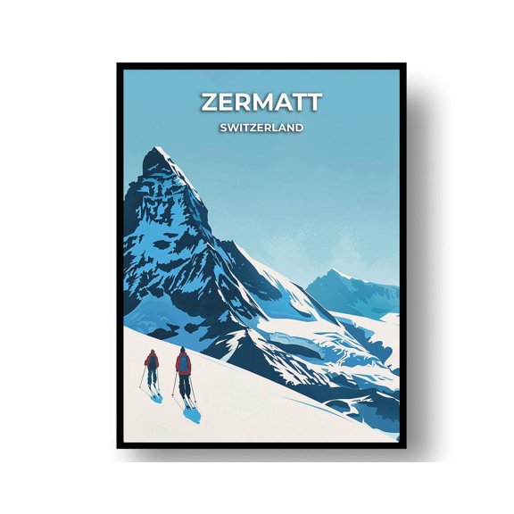 Zermatt: Swiss Mountain Travel Art