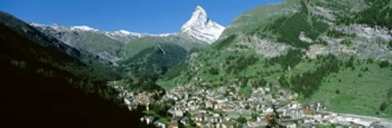 Zermatt Switzerland Canvas Art - Panoramic Images (36 x 12)