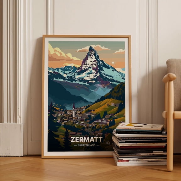 Zermatt Switzerland Mountain Landscape Wall Decor