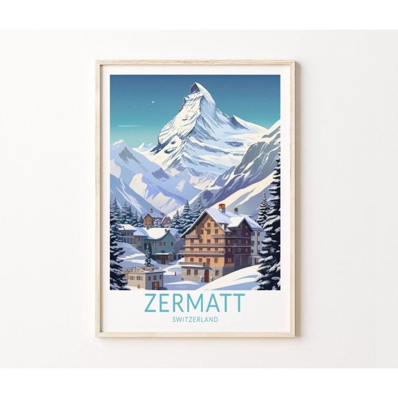 Zermatt Switzerland Valais Mountain Home Decor