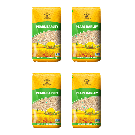 Zernovita Pearl Barley Perlova Kasha, 4 Pack, 1 kg (2.2 lb) Each