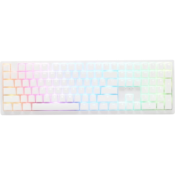 Zero 6108 Pure White Hotswap Bluetooth RGB Mechanical Keyboard - Cherry MX2A Red