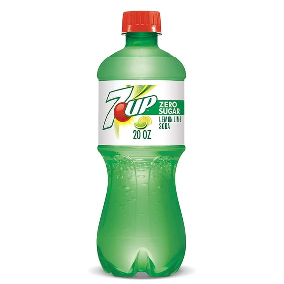 Zero 7UP 20 Oz Soda Bottles, Pack of 24 (Total of 480 Fl Oz)