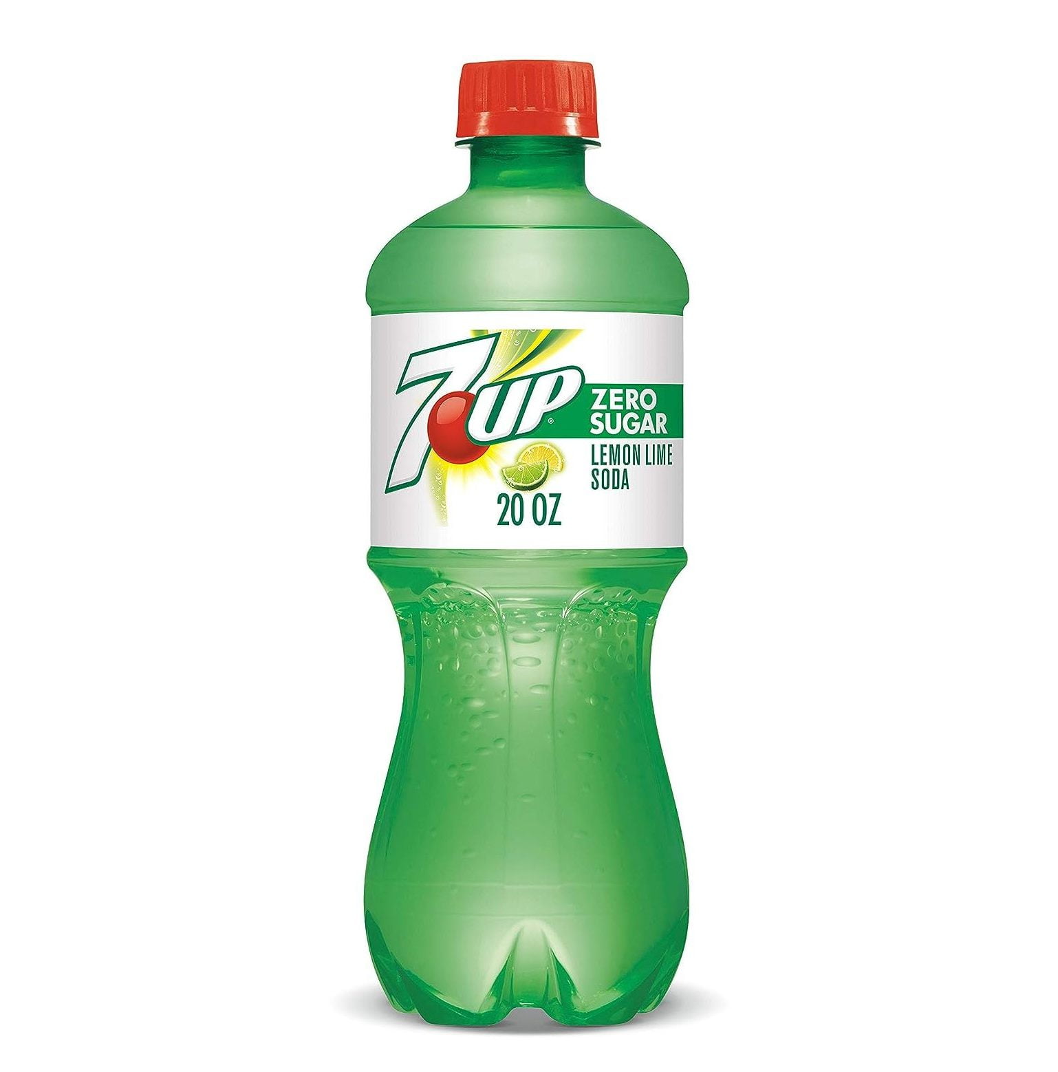 Zero 7up 20oz Soda Bottles, Pack of 24 (Total of 480 FL OZ)