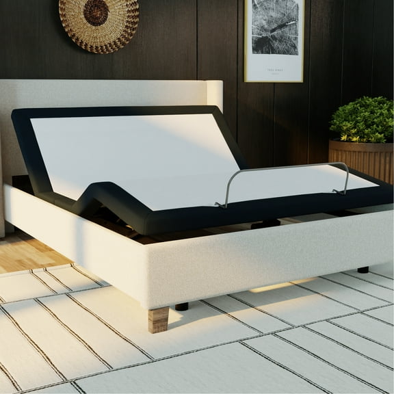 Zero Adjustable Queen Bed With Head And Foot Articulations - Memory Buttons, Wireless Remote, Grey Metal Construction Size Base Foot, Metal, Color