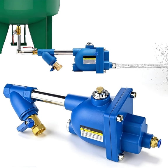 Zero Air Loss Automatic Drain Valve 1/2" NPT, Blue, Non-Electric Air Compressor Auto Drain with Anti-Clogging Float System for Air Tank