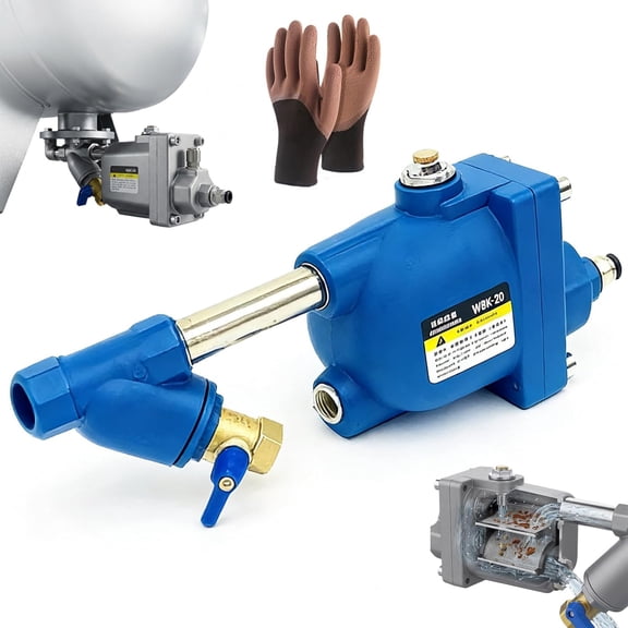 Zero Air Loss Automatic Drain Valve, Auto Drain Valve for Air Compressor, 1.6mpa Air Compressor Automatic Drain Valve for Compressor Air Tank, Quick Drainage, No Electricity Required (Blue)