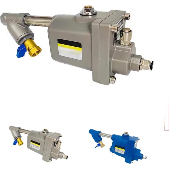 Zero Air Loss Automatic Drain Valve, Fully Automatic Zero Air Loss Air Compressor Auto Drain for Industrial Compressed Air Systems (Gray)