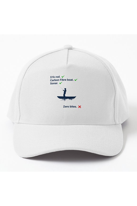 Zero Bites Today US Light Baseball Cap, Fishing Checklist Design, Outdoor Angler Hat