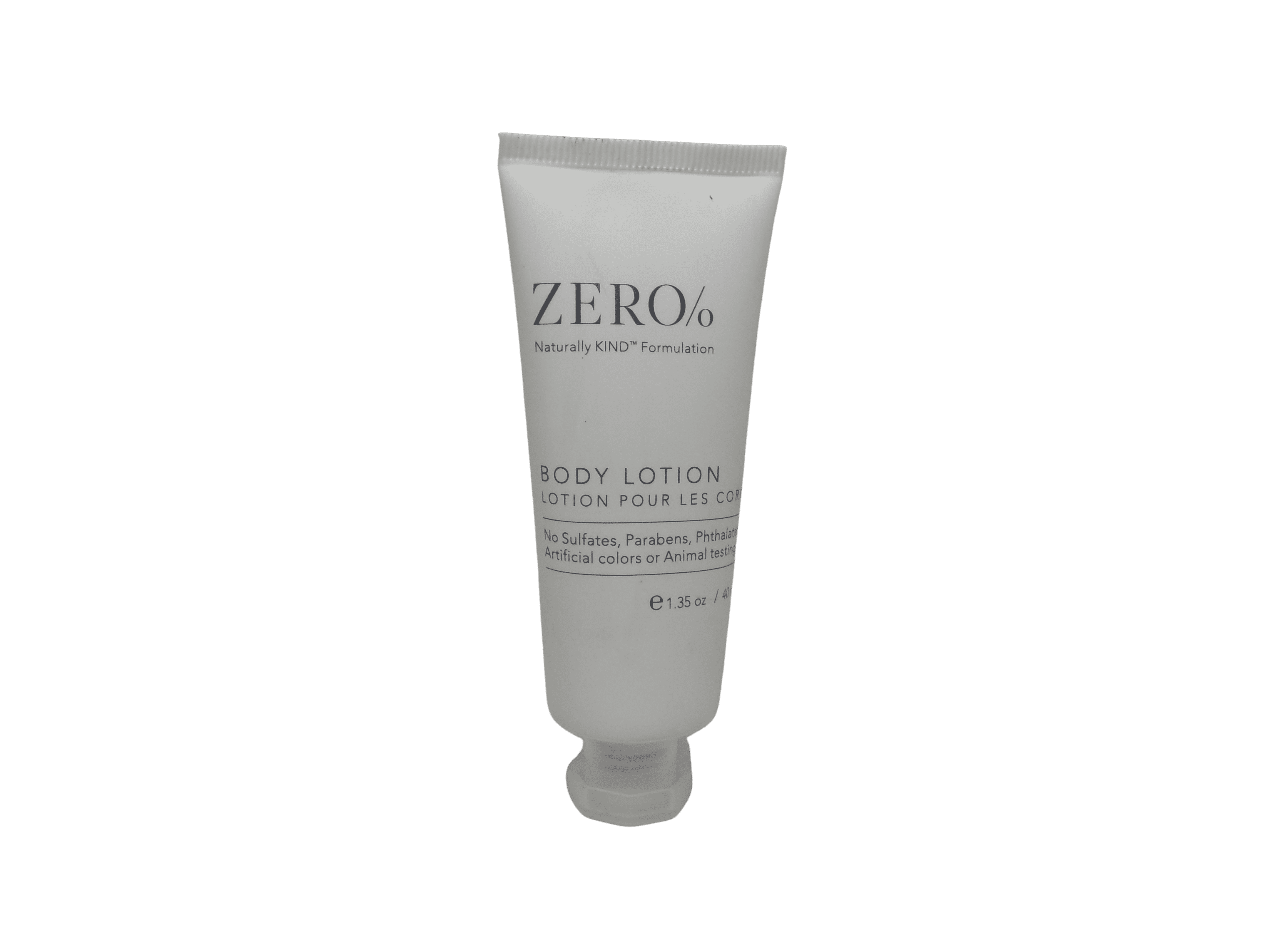 Zero% Body Lotion Lot of 18 each 1.35oz Bottles Total of 24.3oz