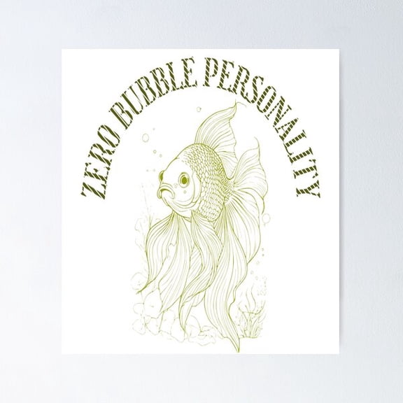 Zero Bubble Personality-T Shirt Poster Wall Art, Modern Wall Decor For Living Room Bedroom, 8x12 UNFRAMED