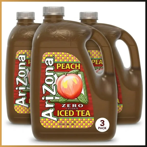 Zero Calorie Peach Iced Tea 128 fl oz Bottles Pack of 3