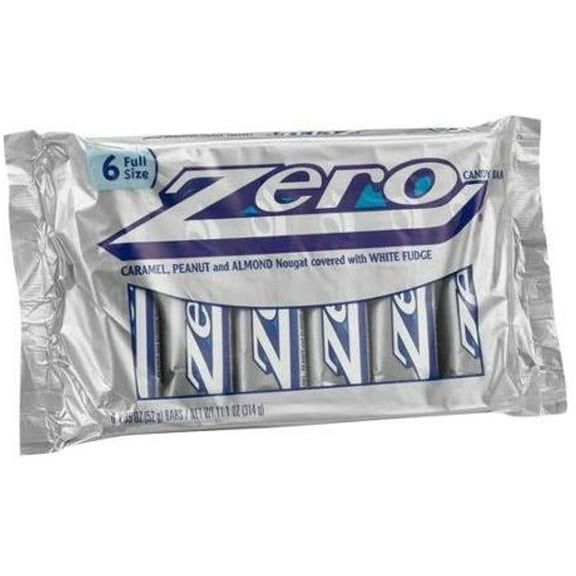 Zero Candy Bars, 1.85 Oz, 6 Count