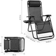 thumbnail image 1 of Zero  Chairs, Set of 2 Portable Recliner Beach Camping  Outdoor  with Cup Holder Trays and Adjustable Pillow, 1 of 7