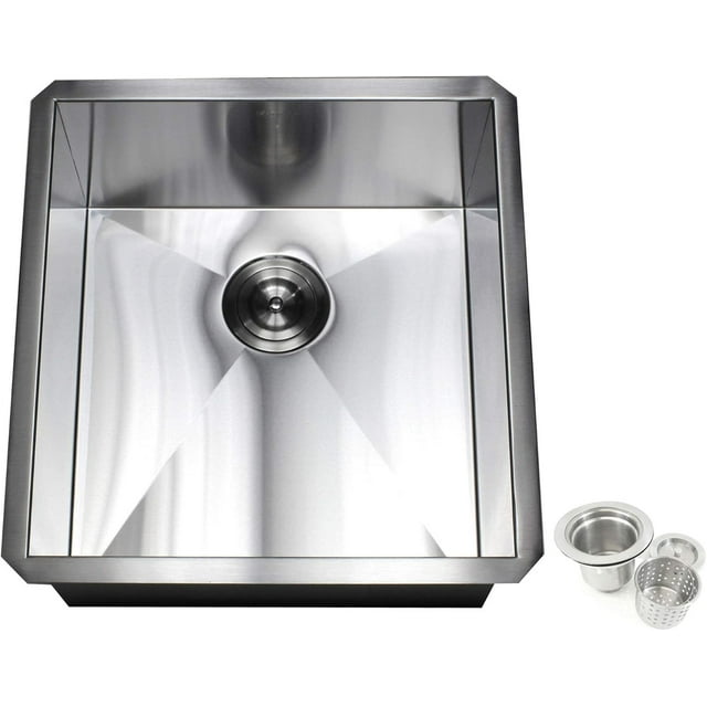 Zero Contemporary Design 16 Gauge Durable Undermount Single Bowl Stainless Steel Kitchen Sink