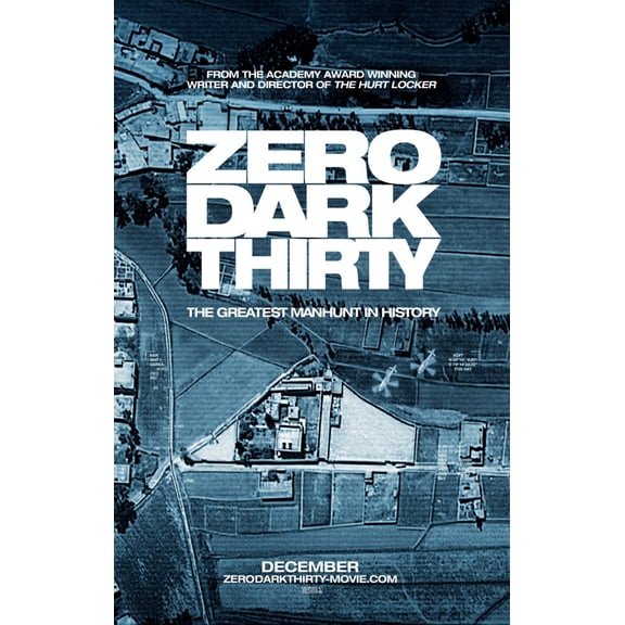 Zero Dark Thirty Movie Poster 24Inx36In Poster 24x36 Multi-Color Square Adults Poster Time