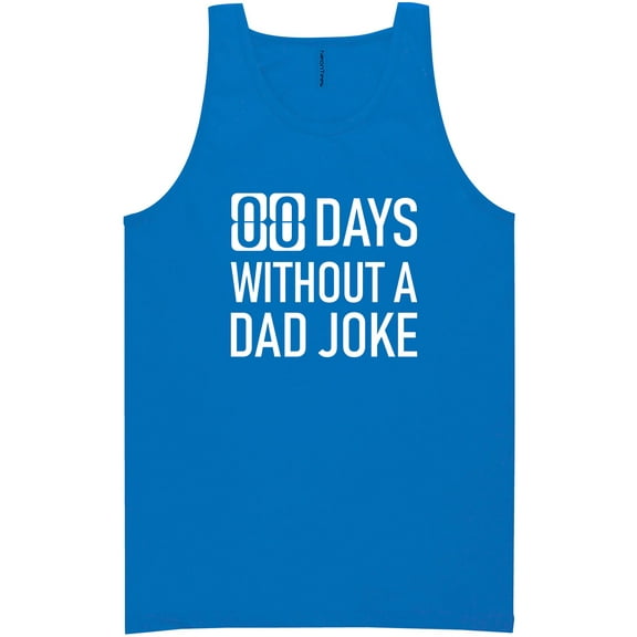 Zero Days Without A Dad Joke Neon Tank Top