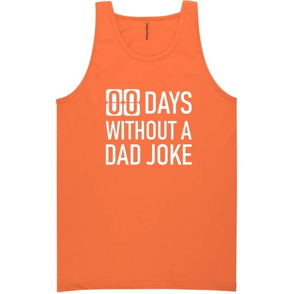 Zero Days Without A Dad Joke Neon Tank Top