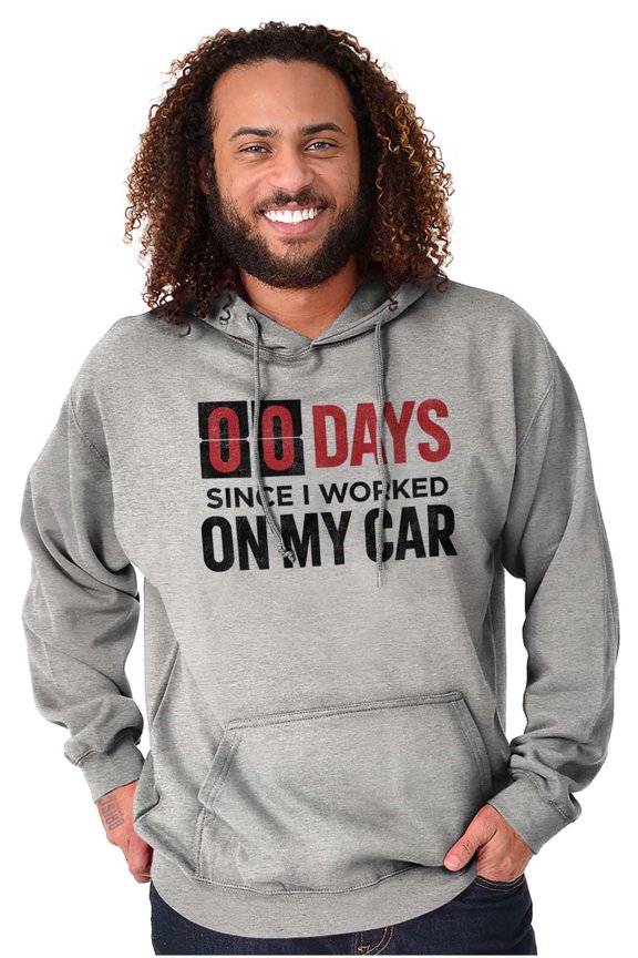 Zero Days Worked On Car Grease Monkey Hoodie Sweatshirt Women Men Brisco Brands S