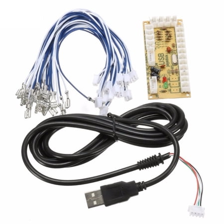Zero Delay USB Encoder For PC Arcade Joystick Buttons 4.8mm Cables DIY