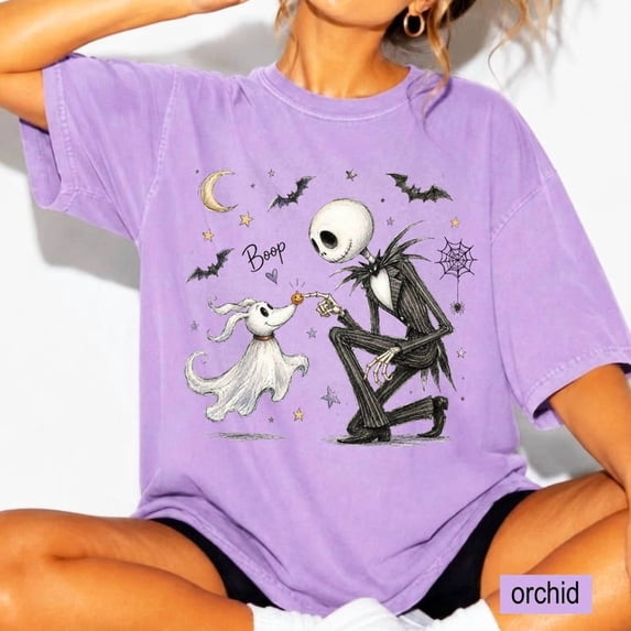 Zero Dog Boop Halloween Skeleton Comfort Shirt - Walmart.com