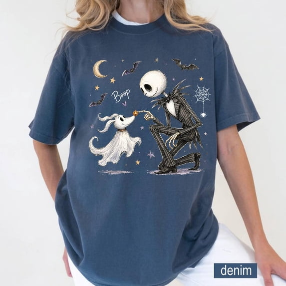 Zero Dog Boop Halloween Skeleton Comfort Shirt - Walmart.com
