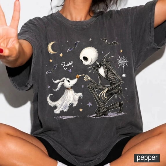 Zero Dog Boop Halloween Skeleton Comfort Shirt - Walmart.com
