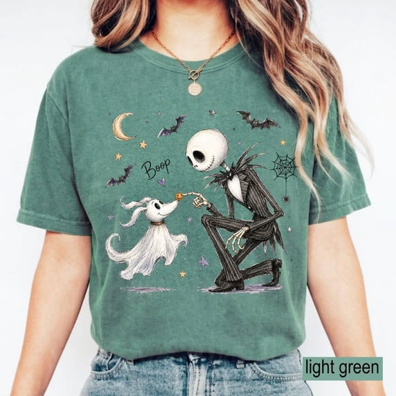 Zero Dog Boop Halloween Skeleton Comfort Shirt - Walmart.com