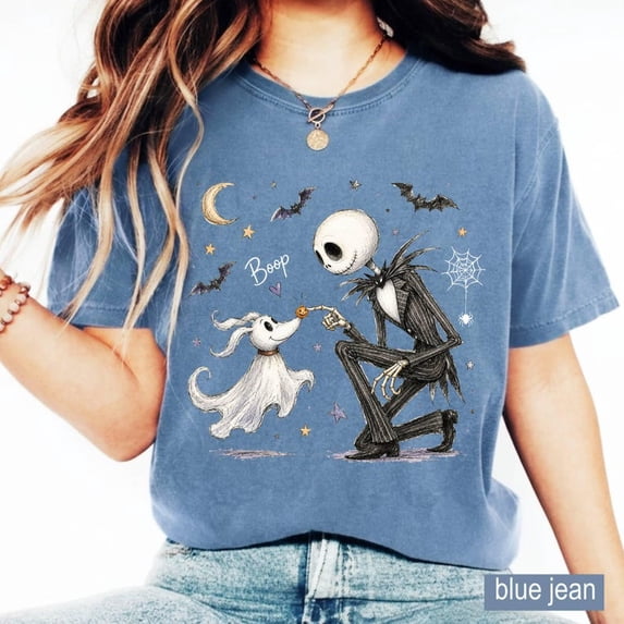 Zero Dog Boop Halloween Skeleton Comfort Shirt - Walmart.com