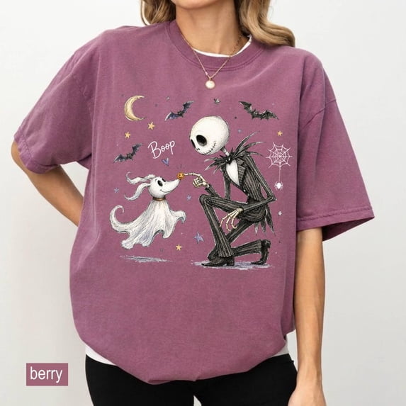 Zero Dog Boop Halloween Skeleton Comfort Shirt - Walmart.com
