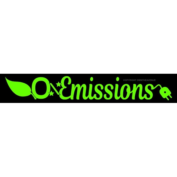 Zero Emissions Vehicle Electric Car EV Green V01 Vinyl Decal Sticker 7"