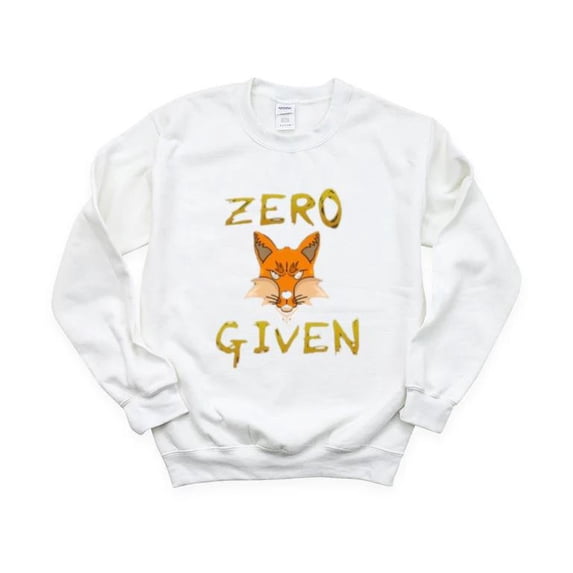 Zero Fox Funny Animal Pun Sly Cunning Sarcasm Humor Cute Sweatshirt, for men & women, up to size 5XL