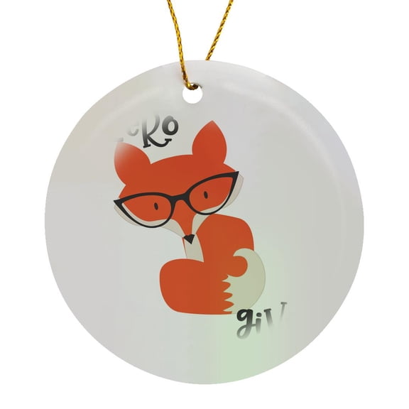 3drose, Zero Fox Given, Circle Porcelain Ornament