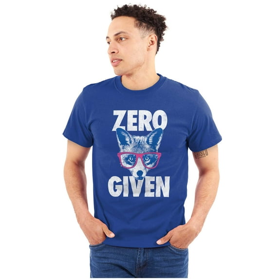 Zero Fox Given Cute Sarcastic Humor Men's Graphic T Shirt Tees Brisco Brands S