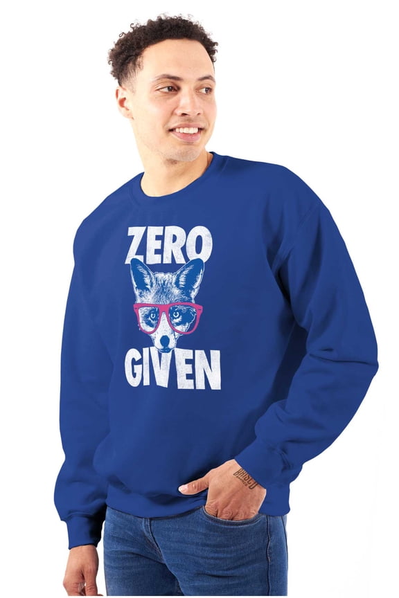 Zero Fox Given Cute Sarcastic Humor Unisex Plus Fleece Graphic Sweatshirt Brisco Brands 2X