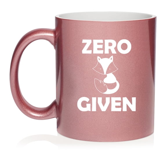 Zero Fox Given Funny Ceramic Coffee Mug Tea Cup Gift (11oz Rose Gold)
