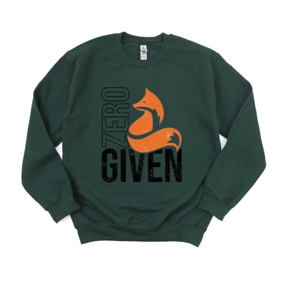 Zero Fox Given Funny Fox Pun Animal Sly Cunning New Fun Sweatshirt, for men & women, up to size 5XL