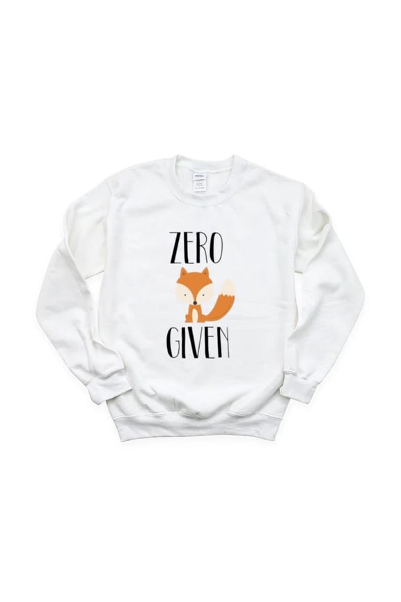 Zero Fox Given Funny Fox Pun Animal Sly Cunning Top Fun Sweatshirt, for men & women, up to size 5XL