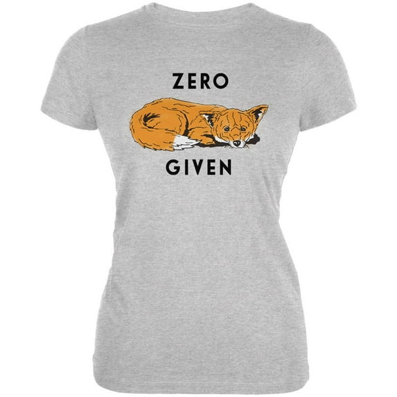 Zero Fox Given Heather Grey Juniors Soft T-Shirt - X-Large