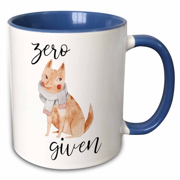 3drose, Zero Fox Given Winter, 15oz Two-tone Blue Mug