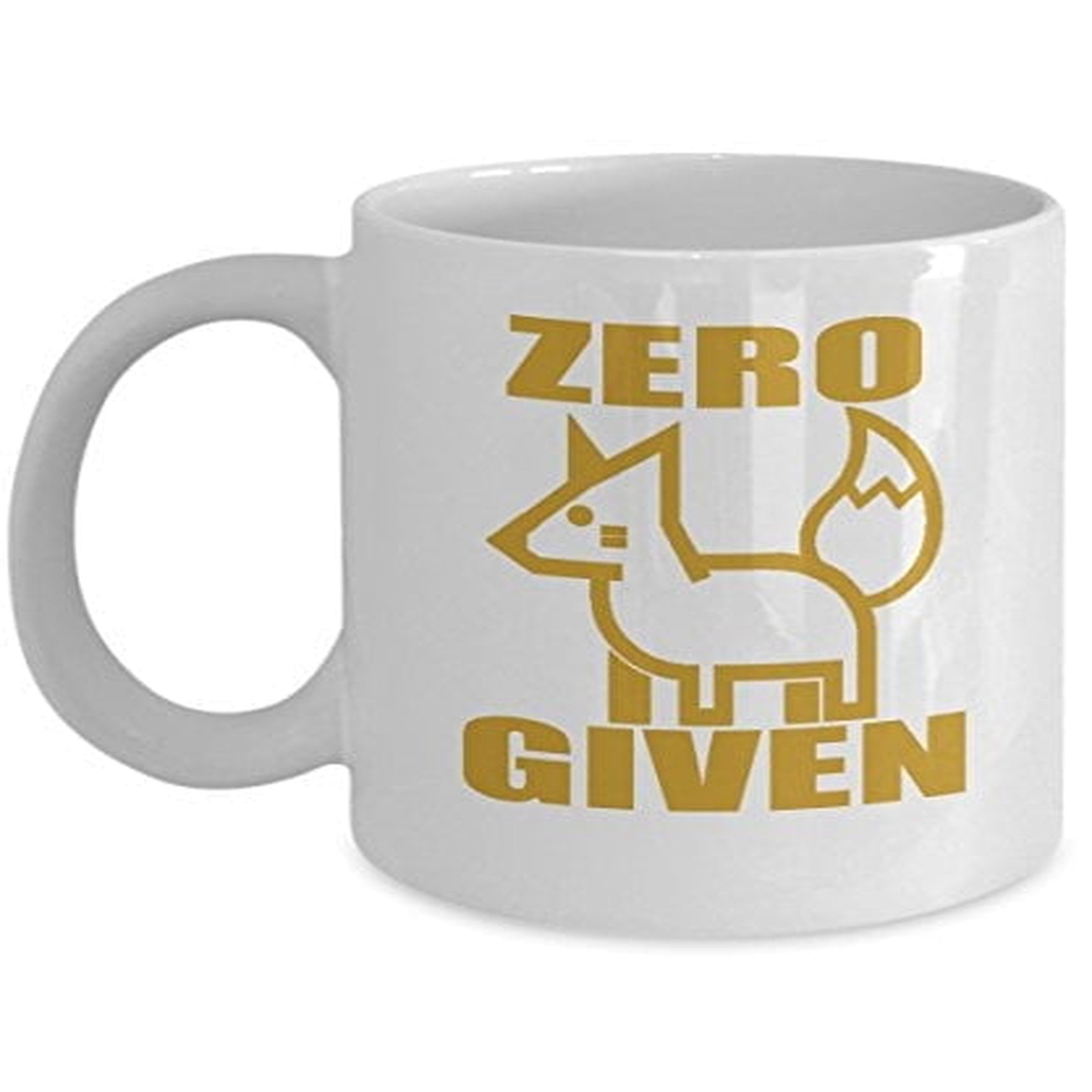 Zero Fox Given Funny Snarky Coffee Mug - 11 Oz Ceramic Mug With Animal Design, Dishwasher & Microwave Safe