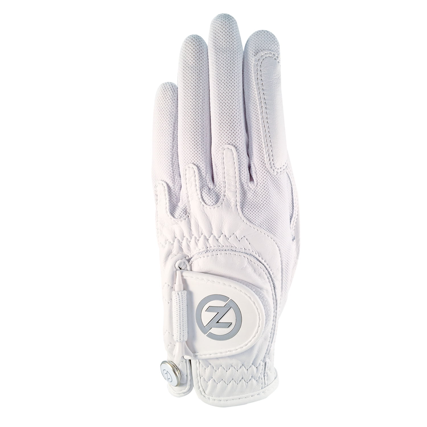 Zero Friction Ladies Cabretta Elite Golf Glove, White, LH