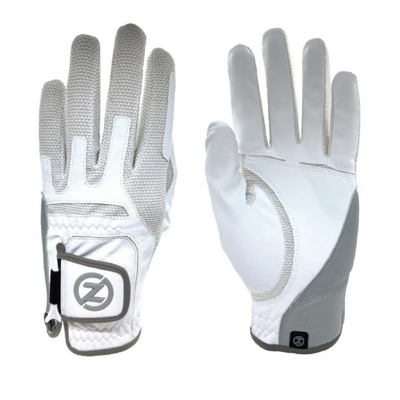 Zero Friction Men’s Compression Fit Theratec Golf Glove, Non Wrist Wrap, Left Hand, White