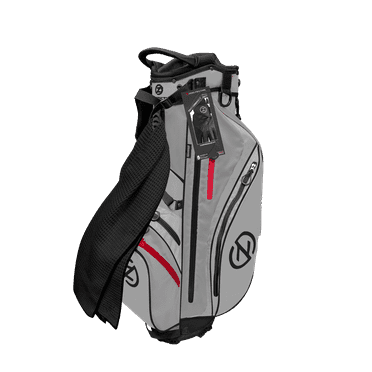 Zero Friction Stand Bag (6-way top, Gray, Bonus Towel and Glove) Golf NEW