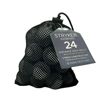 Zero Friction Stryker Golf Balls, White, 24 Pack Mesh Bag